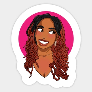 All Smiles Radiant Black Woman Sticker